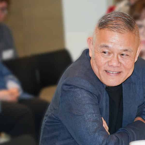 Director Chay Yew in rehearsals for Dhaba on Devon Avenue