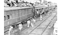 A refugee special train at Ambala Station during the Partition of India